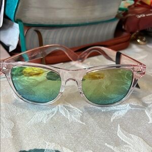 Mirrored Sunglasses - Pink Frame with Mirror Lenses